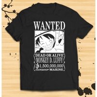 HOT🔥 Áo Phông ONE PIECE Luffy wanted truy nã mẫu mới cực chât - xưởng may giá rẻ