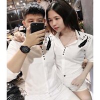 (HOT) ÁO SƠ MI ĐÔI NAM NỮ CAO CẤP HÀNG SHOP (GIÁ 1 ÁO)