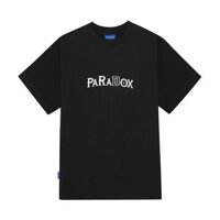 【HOT】 Áo thun form rộng Paradox tay lỡ - Unisex - In hình - THE IDENTITY TEE - Đen