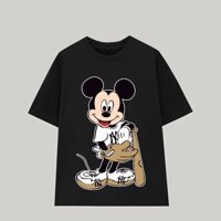 HOT Áo Thun Nam Nữ Oversize Tay Ngắn Dáng Rộng In Hình  áo phông nam nữ Unisex boy phố TG47 Mickey Baseball