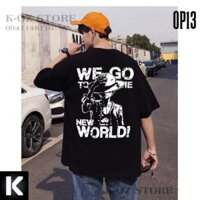 HOT- áo thun one piece OP13  OVERSIZE UNISEX ( Màu ĐEN) - SALE SOC