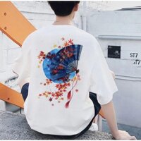 HOT- Áo thun Tay Lỡ Unisex Hoa Phong Đỏ Áo Trắng [Free Ship] - áo cực chất