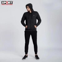 Hot (Bil fom) Áo khoác nỉ nam có mũ màu đen - SPORT1 [ HÀNG CHÍNH HÃNG ] ak34