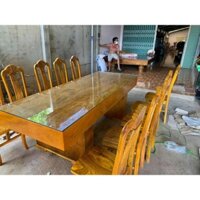 HÓT Bộ bàn ăn 10 ghế gỗ Cẩm Vàng Nam Phi