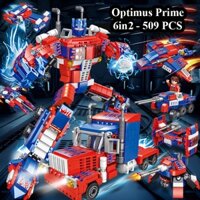 [HOT] Bộ đồ chơi Lego lắp ghép biến hình 6 trong 2. Robot Optimus Prime, Robot Ong bắp cầy. 490 - 509 PCS