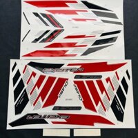 [Hot] Bộ Tem Rời, Decal Full Xe Mẫu Zin Cho Exciter 135  Đời 2014 Tem 3 Lớp Chống Nước Màu Đỏ Đen Rc