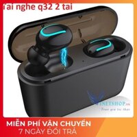 HOT- (CAO CẤP) Tai Nghe Bluetooth Không Dây HBQ- Q32 - Chống Nước IPX5 - Nghe 60h - Tích Hợp Micro - Tự Động Kết Nối