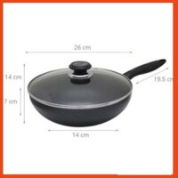 [Hot] Chảo sunhouse SHS26K sâu lòng chống dính có nắp đậy #uni