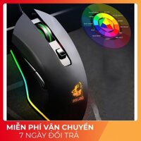 HOT- Chuột Chơi Game V1 Wolf Black LED RGB 4 Chế Độ DPI Cao Cấp Cho Máy Tính, PC, Laptop -dc4093
