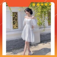 [Hot] Đầm Baby Doll Bánh Bèo Vai Phồng 2 Lớp Chất Voan mềm, Váy Công Chúa Chụp Kỷ Yếu, Đi Chơi, Dự Tiệc Bồng Xinh