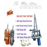 Hot_ Đầu kẹp thay thế inox dày dặn,rãnh kẹp sâu cho mẫu máy nhổ lông cầm tay thế hệ mới màu Cam+ Trong Suốt