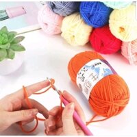 [🔥HOT DEAL ](5 -10 cuộn) Len milk cotton mác bò 50gr (dung sai cộng trừ 5g)màu 1-21