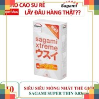 [Hot Deal] Bao cao su Sagami Siêu mỏng nhất thế giới Xtreme Super Thin, 10 cái