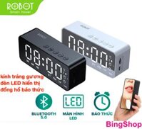 Hot Deals - BẢO HÀNH 12 THÁNG - LỖI 1 ĐỔI 1 - Loa Bluetooth 5.0 màn hình LED kiêm đồng hồ báo thức và kính tráng gương công suất lớn hỗ trợ thẻ nhớ-ROBOT RB150