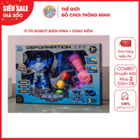[HOT] Đồ Chơi Robot Biến Hình Xe Ô Tô + Súng Đạn Mềm Cho Bé - Quà Tặng Trẻ Em (3+) - Bền, An Toàn
