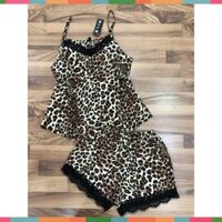 Hot ( ĐỒ NỮ ĐẸP ) ĐỒ BỘ NỮ QUẦN ĐÙI ÁO 2 DÂY PHỐI REN SIÊU SEXY