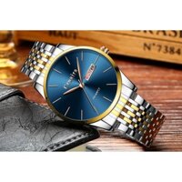 [HOT] Đồng hồ nam CRNAIRA JAPAN _ có lịch thứ và ngày dây thép không gỉ cao cấp giá sốc