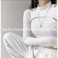 [HOT DOUYIN 2022] Áo thun cổ cao khoét nách siêu cá tính cho các nàng cháy phố