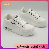 [HOT-FREESHIP] Giày thể thao nữ trắng tinh khôi cực đẹp. Giày sneaker nữ Hàn Quốc có đế cao tôn dáng, hàng loại đẹp