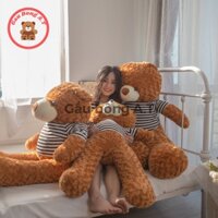 HOT Gấu Bông Teddy - Thú Nhồi Bông Teddy Màu Nâu Vàng Size 90cm-1m2 - Gấu Bông A.T_A.T008