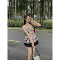 HOT giảm đến 40% sét  đồ nữ áo cúp ngực, chạy mocking, chân váy xếp ly ngắn, thích hợp khi đi tiệc Angerlina.clothing