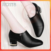 [Hot] Giày boot nữ cổ thấp 5 phân hàng hiệu rosata ro178