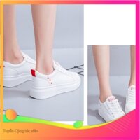 HOT GIÀY NỮ, GIÀY THỂ THAO NỮ 3X MÀU TRẮNG ĐỘN ĐẾ 3 PHÂN DA CỰC CHẤT 👟 new . . . new ⚡ . . .