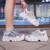 HOT Giày thể thao nữ độn đế kim tuyến mã 100, giày sneaker nữ thoáng khí hot trend 2020 .. ĐẸP