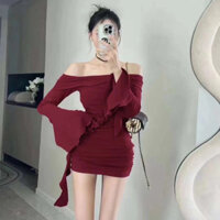 Hot Girl Hot Trên Mạng Nhanh Tay Cùng Kiểu Váy Liền Hông Túi Xếp Ly Tôn Dáng Thon Gọn Trễ Vai Bèo Nhún Vai