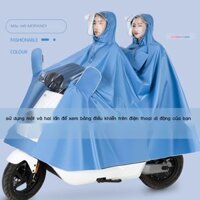[HOT HIT] Áo mưa xe máy điện ắc quy ô tô đôi nam nữ trưởng thành dày dài toàn thân áo mưa chống bã