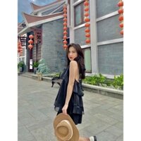 [HOT HIT] ÁO YẾM CỔ BUỘC NƠ VOAN TƠ TRONG LÓT LỤA