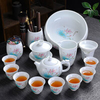 [HOT HIT] Bộ Dụng Cụ Trà Sứ Trắng Ngọc Bích Cốc Trà Kung Fu Gia Dụng Trọn Bộ Ấm Trà Văn Phòng Phòn