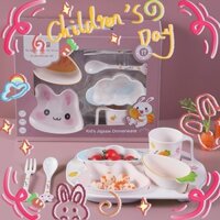 [HOT HIT] Đồi Xếp Hình Bộ Đồ Ăn Cho Bé Đĩa Bổ Sung Sữa Trẻ Em Bộ Đồ Ăn Melamine Thực Phẩm Chất Liệ