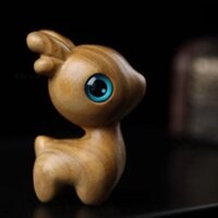 [HOT HIT]Động vật chạm khắc gỗ đàn hương màu xanh lá cây giấc mơ ăn thịt hươu xử lý miếng hươu nhỏ dễ thương hươu dễ th