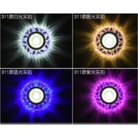 HOT HOT 5 bóng Đèn pha lê led bullseye đèn trần nhúng phòng khách nhà bảy màu ba màu nổi bật màu sắc 3W.