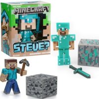 💎💎[Hot Hot] Bộ 3 mô hình Minecraft steve chính hãng Mojang cực chất