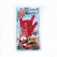 Hót Hót Hót Bộ siêu nhân nhện 4 món áo choàng, mặt nạ, gang tay kèm đĩa siêu nhân Spiderman cho bé Khay cực chất.