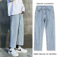 "HOT HOT" Quần Jean NAM - NỮ, Mẫu Quần Jeans baggy XANH RÁCH GẤU ống suông, rộng, hottrend 2022-Trend Clothing - Hàng m
