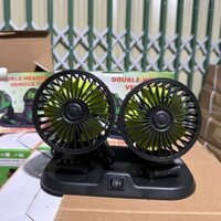 [HÓT HÓT ] Quạt Đôi Xoay 360 Độ Giá Rẻ, Gió Mạnh Dành Cho Các Loại Xe Ô Tô, Xe Tải, Quạt 12v-24v-USB
