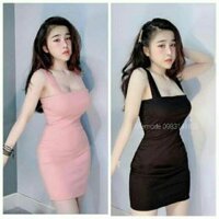 HOT HOT SALE RẺ ĐẦM BODY DÂY BẢN LỚN ( thun gân) (ảnh thật)