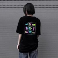 HÓT - MẪU ÁO ĐÔI CẶT HÓT Áo Thun Tay Lỡ Phản Quang Đa Sắc Thương Hiệu Unisex Siêu Ngầu