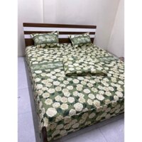 hót màu mới Bộ Ga Gối Trần Bông Dày Dặn, Xẻ Góc ( Ga Chùm, Ga Phủ Xuống Giường Như Ảnh)