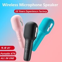 HOT Microphones Karaoke Bluetooth Mini KTV Loa Bluetooth Kèm Micro Hát Karaoke Không Dây Âm Thanh Đỉnh Cao