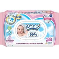 Hot mother and baby products   Khăn ướt bobby 100 tờ