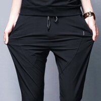 Hot Nam Quần Chinos dáng rộng quần dài seluar lelaki Đen Xám SIZE M-5XL