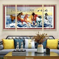 HOT NHẤT 2021 - Bộ tranh treo tường mã đáo thành công cầu tài lộc hút vượng khí cho gia chủ - MĐ4