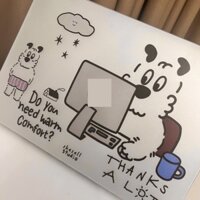 [Hot Pick] Vỏ bảo vệ MacBook Air / Pro bán trong suốt dễ thương cho chó làm việc 13 " | Ốp lưng laptop 14 inch M3 M2 2024