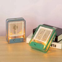 {HOT}  Quạt Hơi Nước Mini Để Bàn Trong Suốt, Quạt Phun Sương Sạc Tích Điện Cảm Ứng NANO