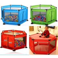 [HOT] Quây bóng lục giác khung inox vải dù dày dặn cho bé vui chơi đủ màu (tặng kèm 10 bóng)