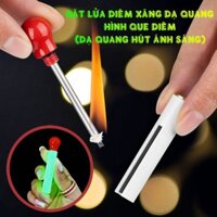 Hột quẹt bật lửa diêm xăng dạ quang hình que diêm - xài xăng